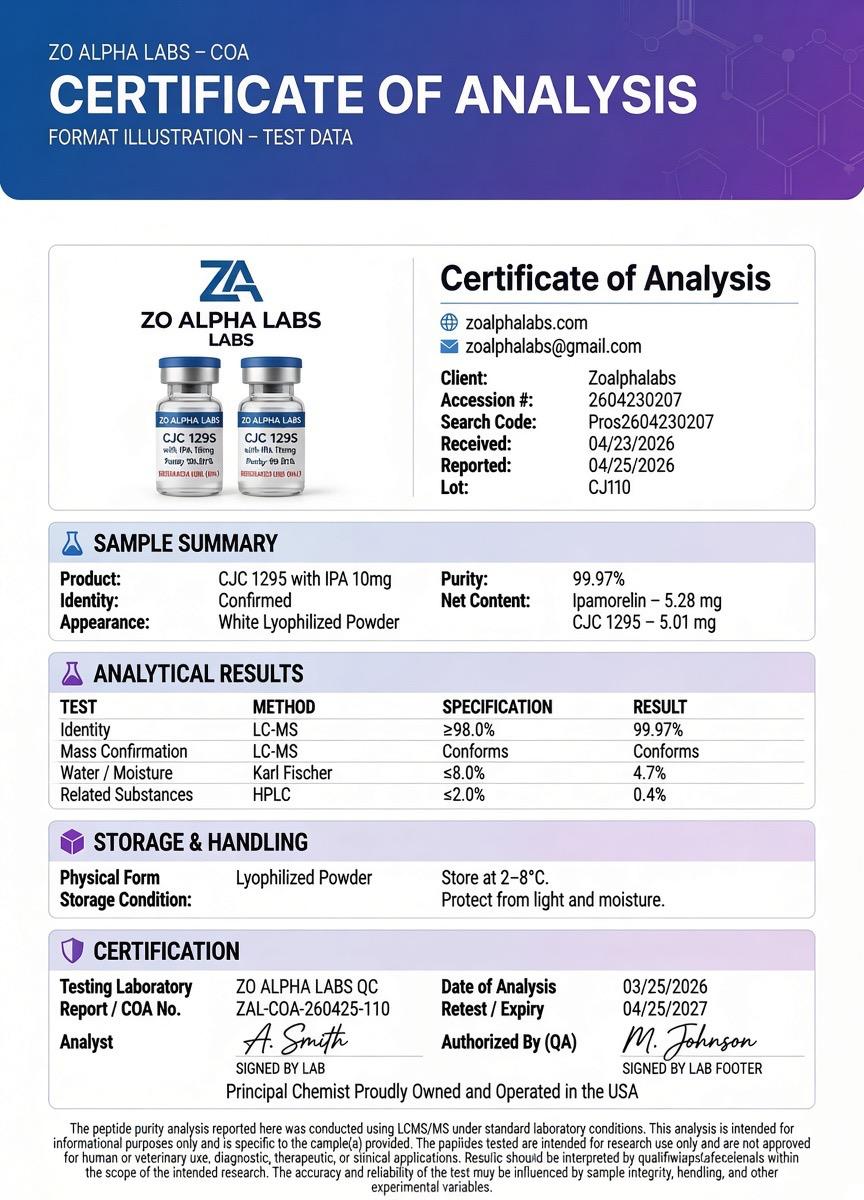 Certificate of Analysis — CJC-1295 DAC