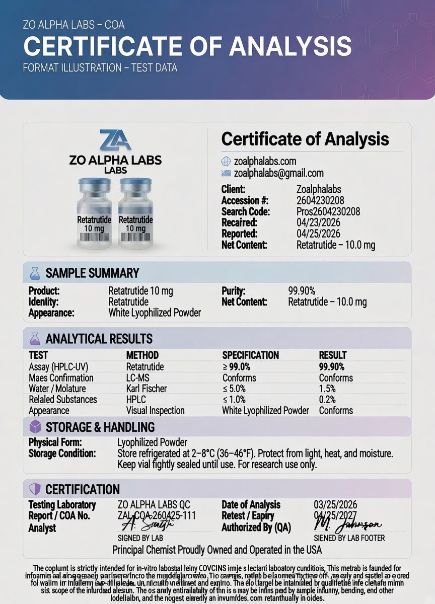 Certificate of Analysis — Retatrutide